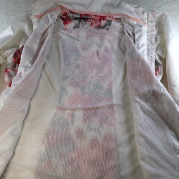 SUNICE Windwear Jacket Womens L Pink & White Floral Lightweight Golf - Picture 5 of 13